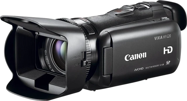 Alt view image 9 of 9 - Canon VIXIA HF G20 8063B002 Black 1/3" CMOS 3.5" 922K Touch LCD 10X Optical Zoom Full HD HDD/Flash Memory Camcorder