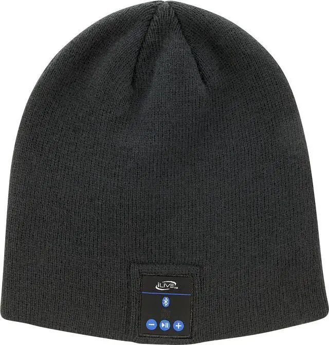 Alt view image 6 of 11 - iLive iAKB45B Bluetooth(R) Wireless Knit Stocking Beanie with Microphone (Black)