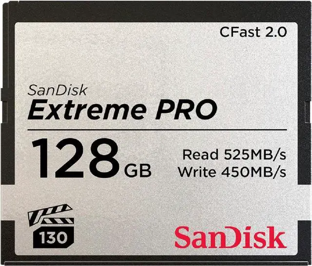 Alt view image 2 of 17 - SanDisk - SDCFSP-128G-A46D - SanDisk Extreme Pro 128 GB CFast Card - 525 MB/s Read - 450 MB/s Write - Lifetime Warranty