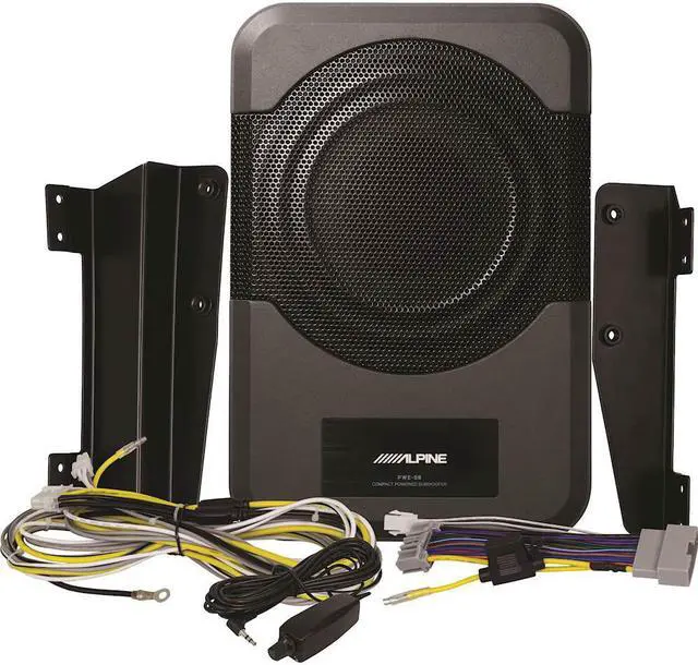 Alt view image 5 of 15 - Alpine Restyle 8" Amplified Subwoofer (PWE-S8-WRA) Custom Fit for 2011-Up Jeep Wrangler (4 door) - Under Seat Plug and Play 120 Watt Amplified Subwoofer
