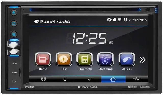 Alt view image 8 of 12 - Planet Audio Double DIN 6.2" Touchscreen Bluetooth In Dash Vehicle DVD Player