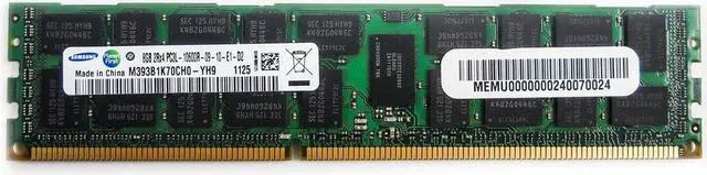 Main image of Samsung M393B1K70CH0-YH9 8GB PC3L-10600R DDR3-1333 ECC Registered 2RX4 Server Memory