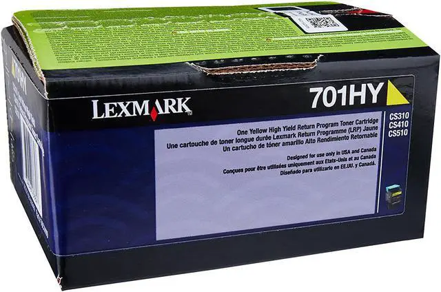 Main image of Lexmark 70C1HY0 Yellow High Yield Return Program Toner