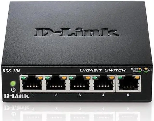 Main image of D-Link DGS-105 5-Port Gigabit Ethernet Switch