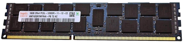 Main image of Hynix 16GB DDR3 1600 MHz PC3L-12800R ECC 2RX4 CL11 1.35V - HMT42GR7MFR4A-PB