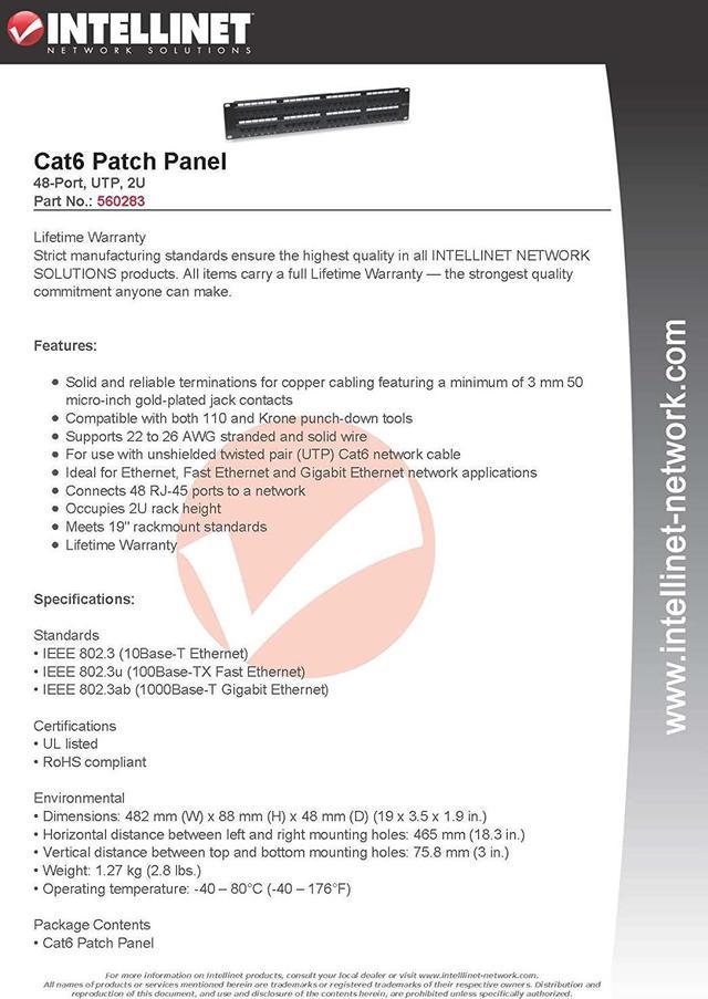 Intellinet Cat6 Patch Panel (560283)