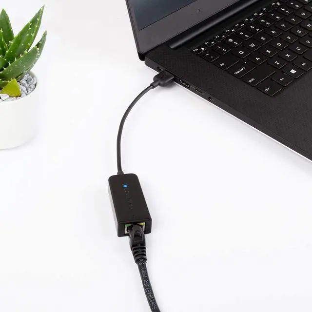 Alt view image 7 of 7 - Cable Matters USB to Ethernet Adapter (USB 3.0 to Ethernet/USB 3 to Ethernet/USB to Gigabit Ethernet/USB to RJ45) Supporting 10/100/1000 Mbps Ethernet Network in Black