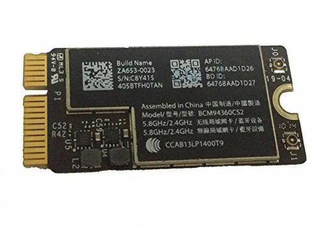 Main image of Willhom BCM94360CS2 WiFi Bluetooth Airport Wireless Card Replacement for MacBook Air 11" A1465 (2013, 2014, 2015) 13" A1466 (2013, 2014, 2015, 2017) (661-7465, 661-7481, 653-0023)