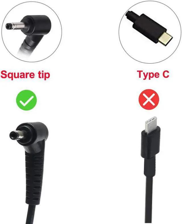 Alt view image 3 of 3 - 45W 65W Superer AC Charger for Lenovo N22 N22-20 N23 N42 Chromebook Model 80S6; IdeaPad 100 110 110s 120s 310 320 330 510 710s; 100e 300e 500e Winbook Laptop with 5Ft Power Supply Adapter Cord