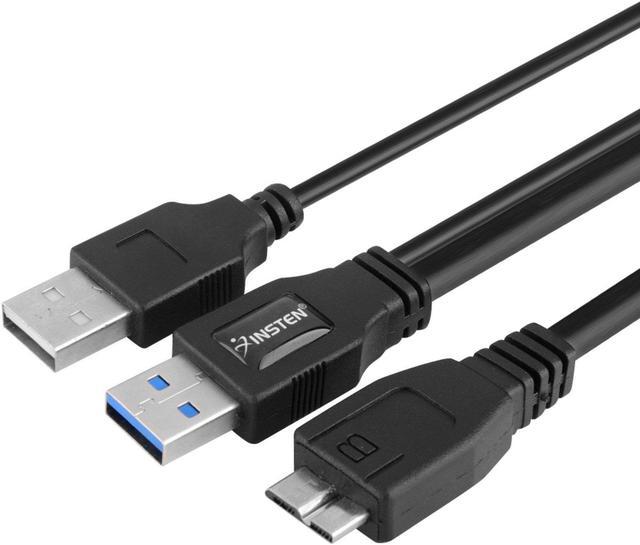 50CM USB 3.0 Dual Power Y Shape 2 X Type a to Micro B high speed