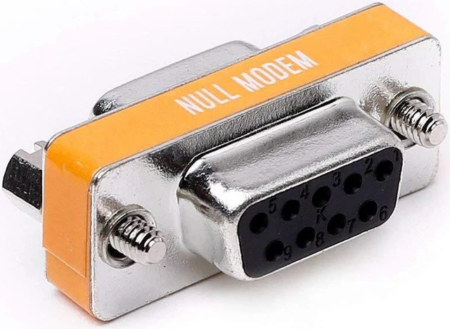 Alt view image 2 of 3 - DB9 null modem female to female slimline data transfer serial port adapter 2 Pack