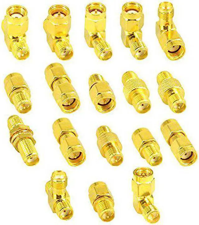Main image of YOTENKO 18pcs SMA Adapter Kit Standard SMA Male to SMA Female WiFi Antenna SMA Connectors Converter for WiFi Antenna/FPV Drone/Extension Cable