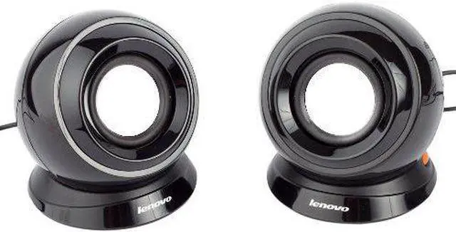 Alt view image 10 of 20 - Lenovo M0520 2.0 Speaker System - 2 W RMS - Black