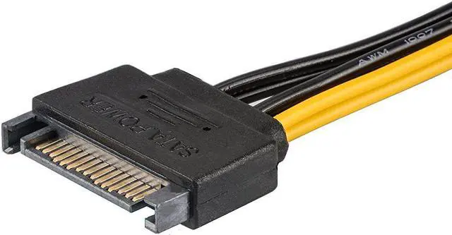 Alt view image 4 of 7 - Ebanku SATA 15 Pin to 6 Pin PCI Express (PCIe) Graphics Video Card Power Cable Adapter (8 Inch)(2 pack)