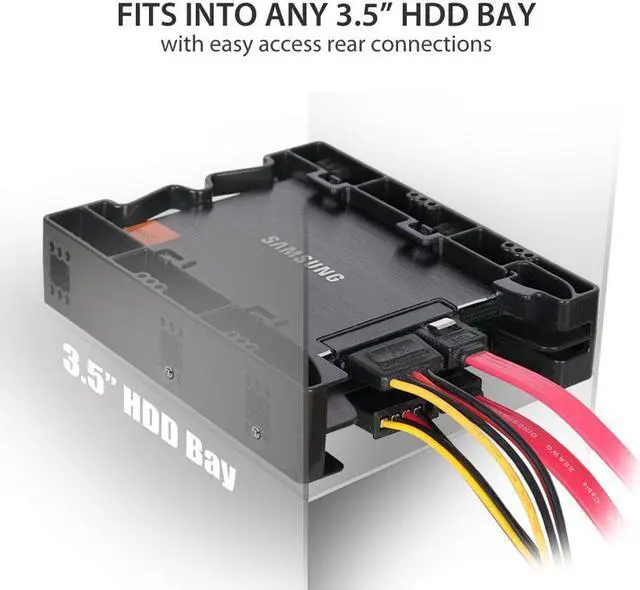 Alt view image 5 of 7 - ICY DOCK Dual Tool-Less Dual 2.5 to 3.5 HDD Drive Bay SSD Mounting Bracket Kit Adapter - EZ-Fit Lite MB290SP-B Dual (SSD Bracket Dual x2 Unit Package)