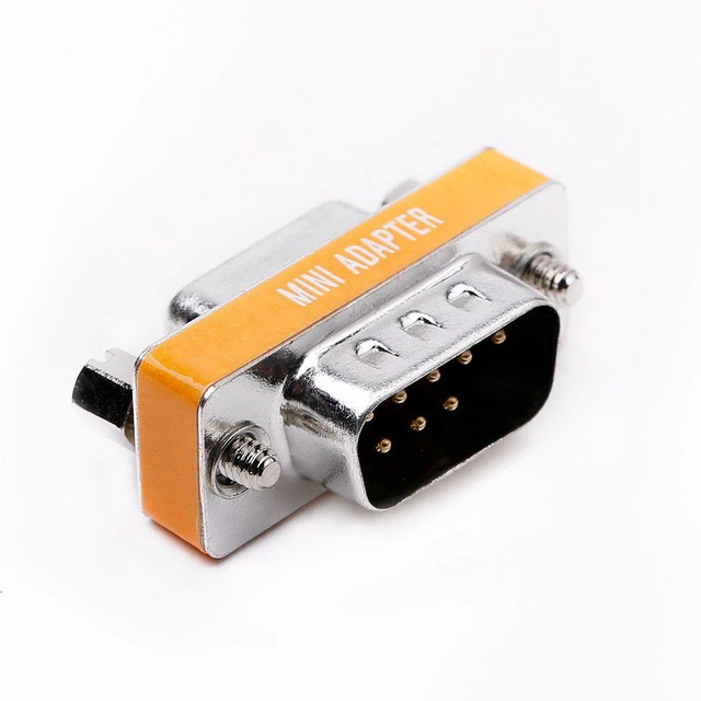 Alt view image 3 of 3 - DB9 null modem adapter male to female slimline data transfer serial port adapter 10 Pack