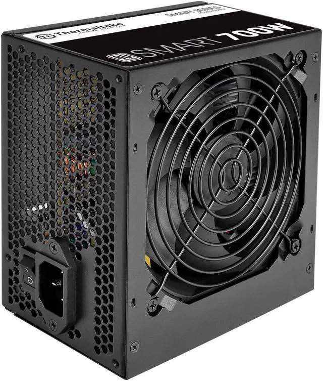 Alt view image 2 of 7 - Thermaltake Smart 700W 80+ White Certified PSU, Continuous Power with 120mm Ultra Quiet Fan, ATX 12V V2.3/EPS 12V Active PFC Power Supply PS-SPD-0700NPCWUS-W