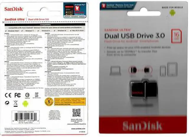 Main image of Sandisk Flashdrive Ultra DUAL 16GB USB 3.0, Read: up to 130MB/s (for Android)