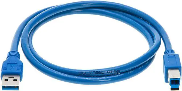 Main image of Cables Direct Online 3FT USB 3.0 Male to Male Type A to B Cable, High-Speed Data Transfer Cord for PC, Laptop, Hard Drive, DVD, TV, Hub, Monitor & More  3 Pack