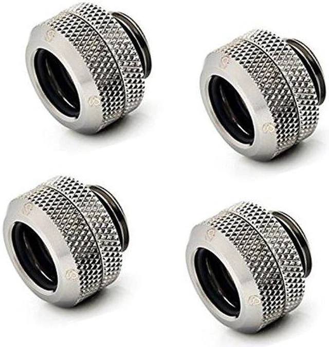 Alt view image 5 of 6 - Bitspower G1/4" to Enhance Multi-Link Fitting for 12mm OD Rigid Tubing, Black Sparkle, 4-pack