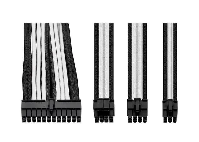 Alt view image 4 of 6 - Thermaltake TtMod Sleeve Extension Power Supply Cable Kit ATX/EPS/8-pin PCI-E/6-pin PCI-E with Combs, White/Black AC-048-CN1NAN-A1