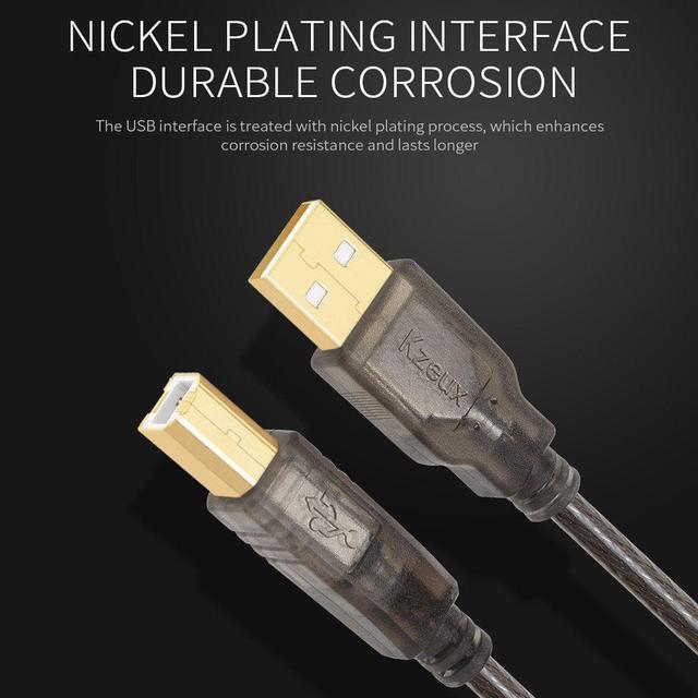 Alt view image 3 of 7 - Printer Cable USB Printer Scanner Cable 15ft High Speed USB 2.0 A Male to B Male Cord for HP, Canon, Epson, Dell, Samsung etc