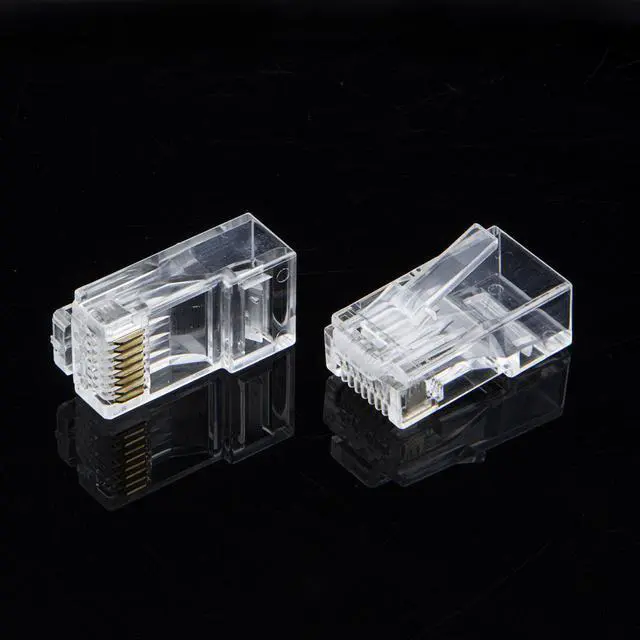 Alt view image 5 of 5 - Cat6 RJ45 Ends, CableCreation 100-PACK Cat6 Connector, Cat6a / Cat5e RJ45 Connector, Ethernet Cable Crimp Connectors UTP Network Plug for Solid Wire and Standard Cable, Transparent
