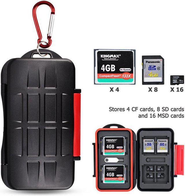 Waterproof SD Card Holder Large Capacity SIM/SD/MSD/CF Card Case