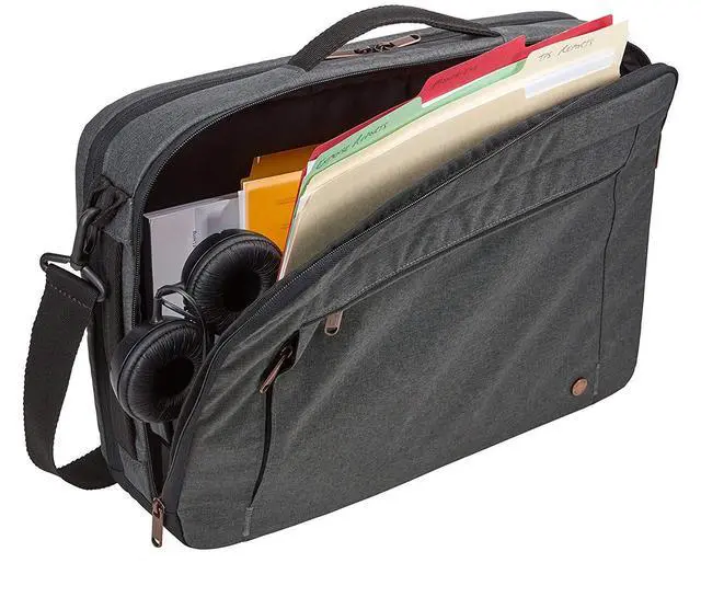 Alt view image 6 of 7 - Case Logic 3203698 Era 15.6" Hybrid Briefcase, Obsidian