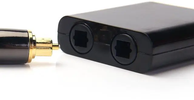 Alt view image 6 of 7 - AV Adapter Cable Splitter 1 in 2 Out Toslink Digital Audio Splitter Fiber Splitter