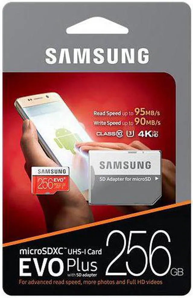 Alt view image 4 of 4 - Samsung Evo Plus 256GB MicroSD XC Class 10 Grade 3 UHS-3 Mobile Memory Card (MB-MC256DA)