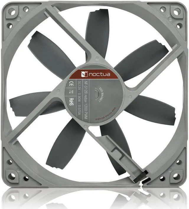 Alt view image 3 of 7 - Noctua NF-S12B redux-1200 PWM Fan (120x120x25mm 4-pin, 1200rpm max)
