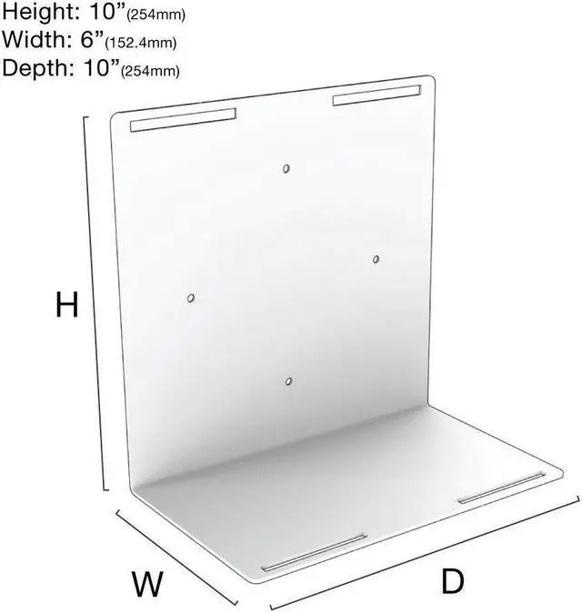 Alt view image 2 of 5 - Oeveo Universal Mount 600-10H x 6W x 10D | Adjustable Computer Wall Mount, UPS Mount, or Other Electronic Device Mount | UNVM-600