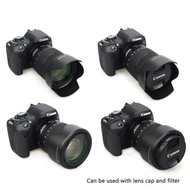 Alt view image 7 of 7 - JJC Bayonet Dedicated Lens Hood for Canon EF-S 18-135mm f/3.5-5.6 IS USM Lens on Canon EOS 80D 77D 60D, Replaces Canon EW-73D OEM Lens Hood