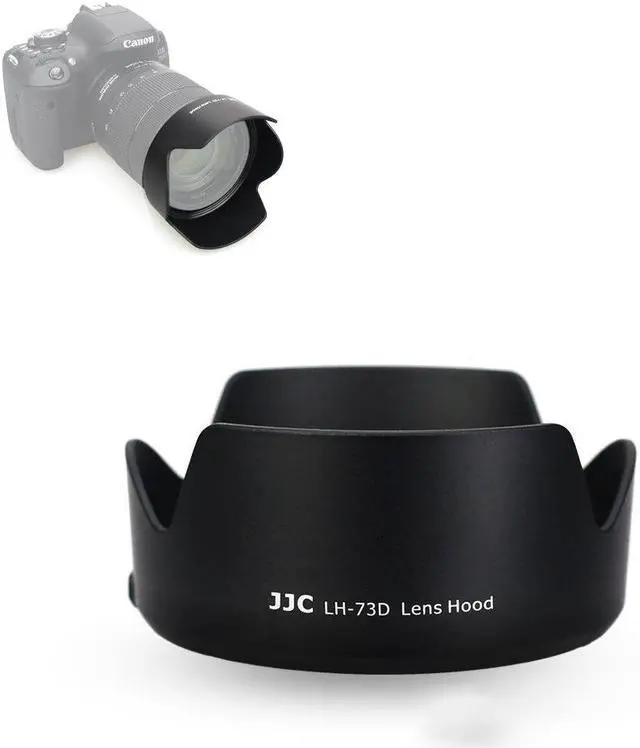 Main image of JJC Bayonet Dedicated Lens Hood for Canon EF-S 18-135mm f/3.5-5.6 IS USM Lens on Canon EOS 80D 77D 60D, Replaces Canon EW-73D OEM Lens Hood