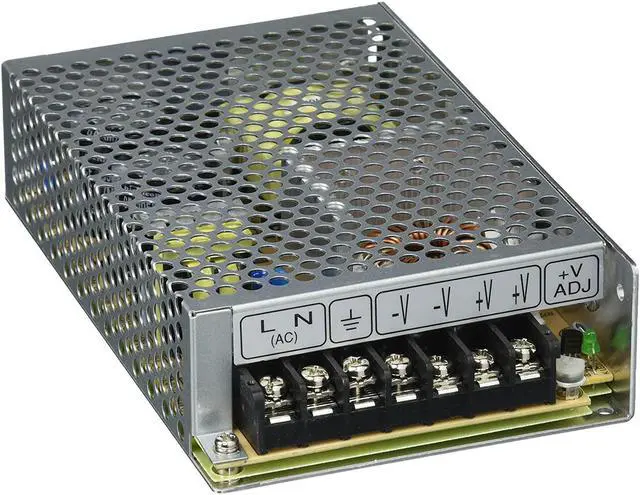 Main image of Mean Well RS-100-24 Enclosed Switching AC-to-DC Power Supply, Single Output, 24V, 0-4.5A, 108W, 1.5" H x 3.8" W x 6.3" L