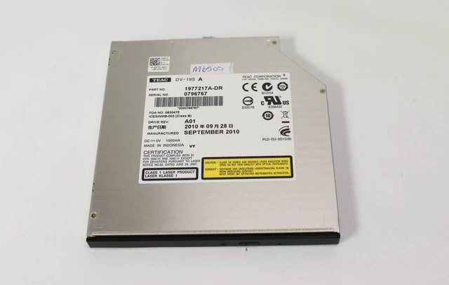 Alt view image 6 of 6 - Genuine Dell Precision M6400 M6500 Laptop DVD-ROM Drive SATA DV-18S U872P 0U872P CN-0U872P