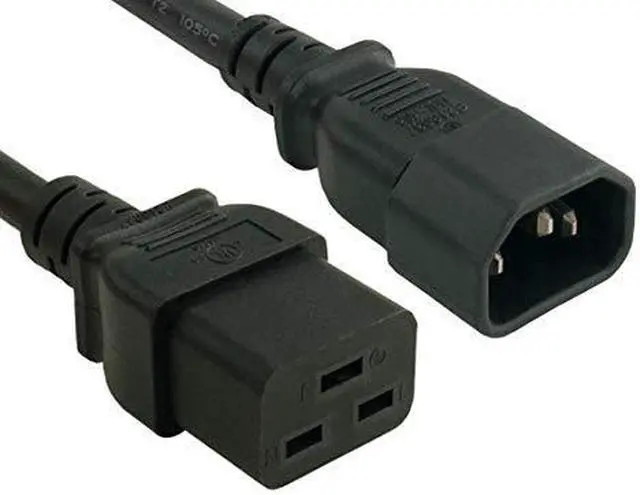 Main image of Cable Leader 14 AWG 15A 250V Heavy Duty Power Cord (IEC320 C14 to IEC320 C19) UL Listed (6 Foot (1 Pack))