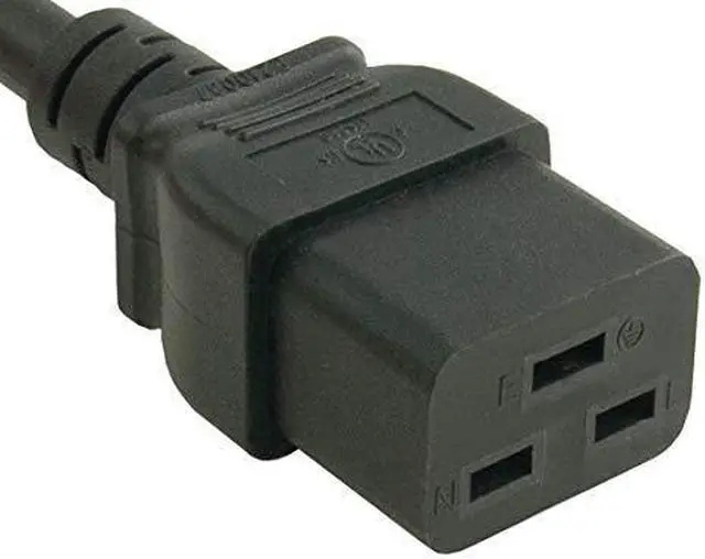 Alt view image 3 of 3 - Cable Leader 14 AWG 15A 250V Heavy Duty Power Cord (IEC320 C14 to IEC320 C19) UL Listed (6 Foot (1 Pack))