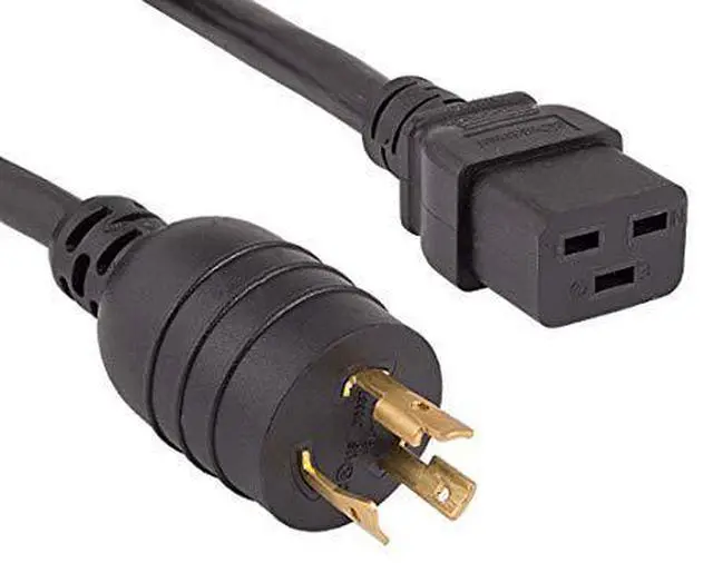 Alt view image 3 of 9 - cable leader 12 awg 20a 250v heavyduty power cord nema l620p to iec 320 c19 ul listed 15 foot 1 pack
