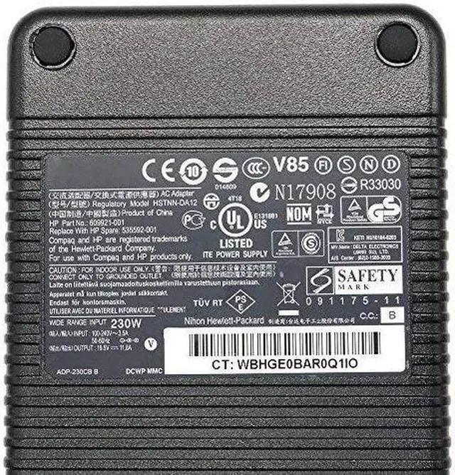 Alt view image 2 of 4 - 230W Original for HP 19.5V 11.8A 609921-001 535592-001 For HP HSTNN-DA12 230W Power Adapter 8460W/8560W/8570W/8740W/8760W/8770W