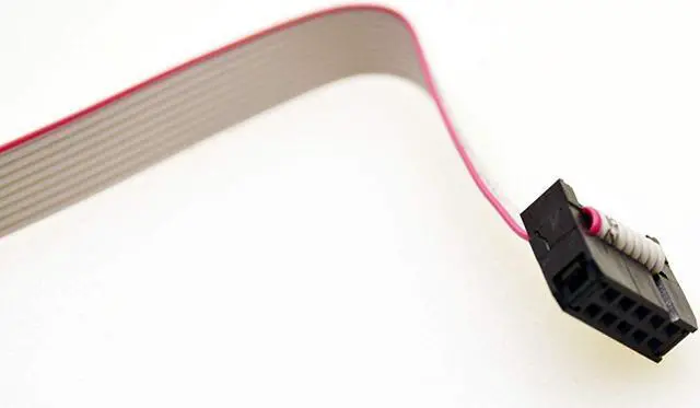 Alt view image 2 of 2 - PartsCollection 20-Inch Motherboard Serial COM Port Header Panel Mount IDC Ribbon Cable (10-PIN Internal to 9-PIN External Connector)