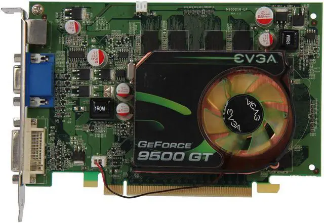 Alt view image 2 of 2 - EVGA GeForce 9500 GT DirectX 10 01G-P3-N958-RX 1GB 128-Bit DDR2 PCI Express 2.0 x16 HDCP Ready Video Card