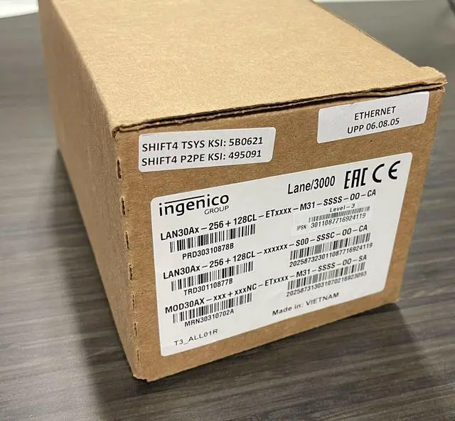 Alt view image 3 of 3 - Ingenico Lane/3000 PIN Pad Credi Card Machine Terminal LAN300-USPHX01A PRD30310878A