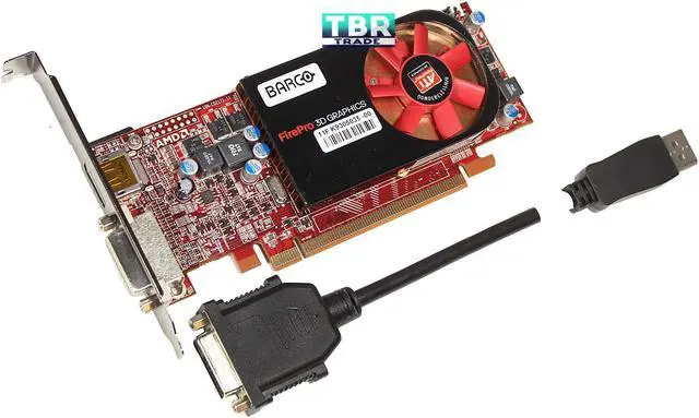 Alt view image 5 of 5 - Barco MXRT-2400 FirePro Graphic Card - 512 MB DDR3 SDRAM - PCI Express 2.0 x16 - Low-profile - Single Slot Space Required