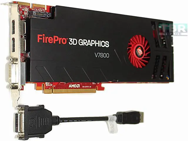 Alt view image 4 of 6 - ATI FirePro V7800 2GB 256-bit GDDR5 PCI Express 2.0 x16 CrossFire DVI / 2 DisplayPort PCI-Express Video Card ( 2560x1600 )