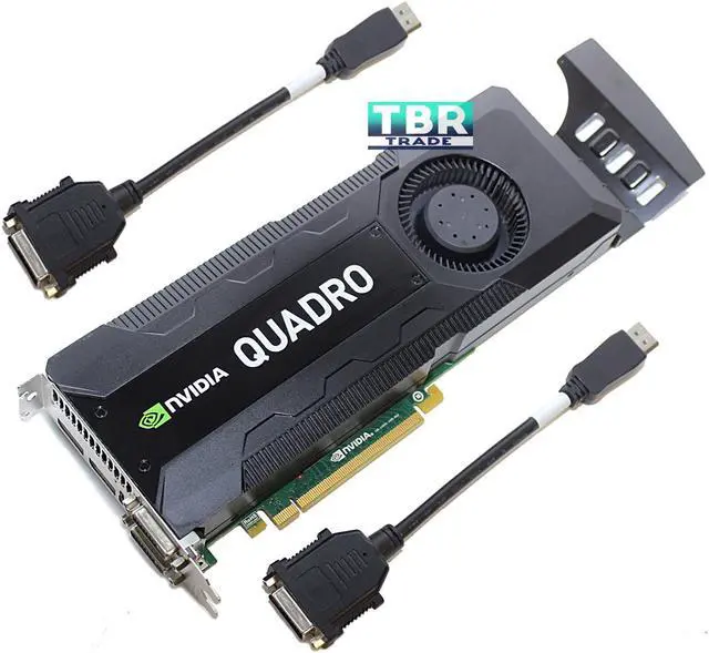 Alt view image 2 of 5 - PNY Quadro K5000 Graphic Card - 4 GB GDDR5 - PCI Express 2.0 x16 - Dual Slot Space Required - 256 bit Bus Width - 3840 x 2160 - Fan Cooler - DirectX 11.0, OpenGL 4.3, OpenCL, DirectCompute 5.0 - 2 ...