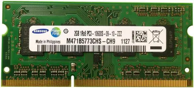 Main image of M471B5773CHS-CH9_UB Samsung 2GB PC3-10600 DDR3-1333MHZ 204-PINS CL9 Sodimm Memory M471B5773CHS-CH9 Laptop Memory