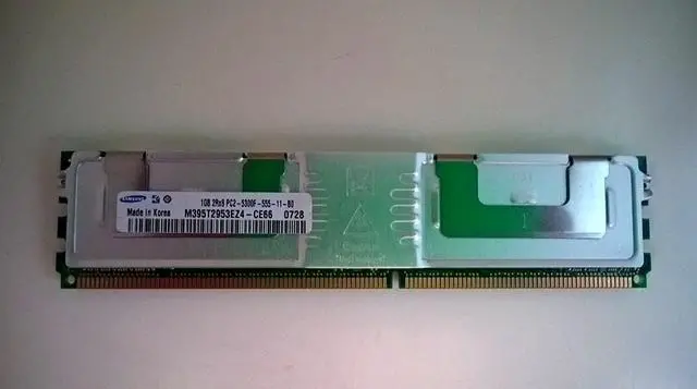 Alt view image 2 of 3 - Samsung 1GB DDR2 PC2-5300 667MHz ECC Fully Buffered 240-Pin Server Memory Model M395T2953EZ4-CE66