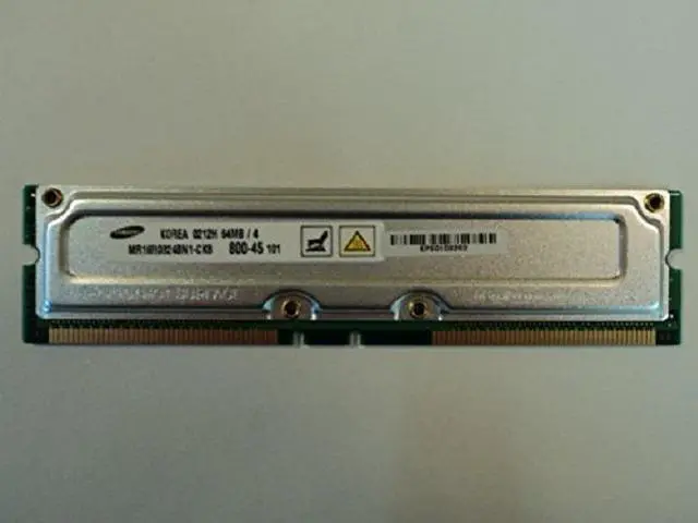 Alt view image 2 of 3 - Samsung RAM Memory Module 64MB PC800 800MHz RDRAM RIMM MR16R0824BN1-CK8